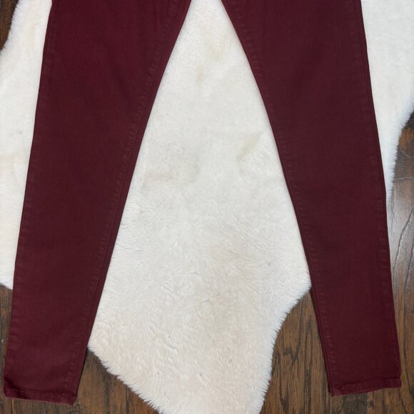 Fling Monkey Skinny Jeans 27 Burgundy Low-Rise Stretch Denim Jegging Women's - Picture 3 of 12